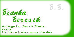 bianka bercsik business card